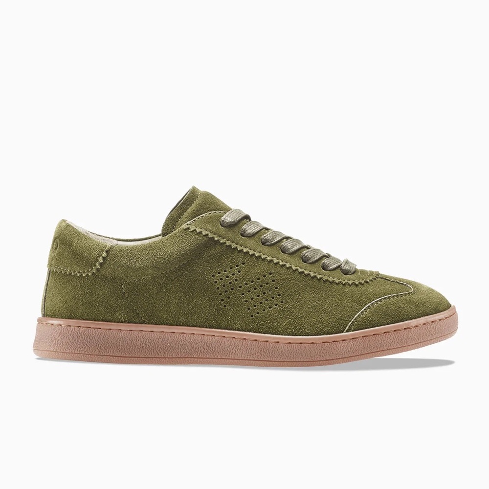 Koio Tempo in Thyme green suede sneakers. 💚